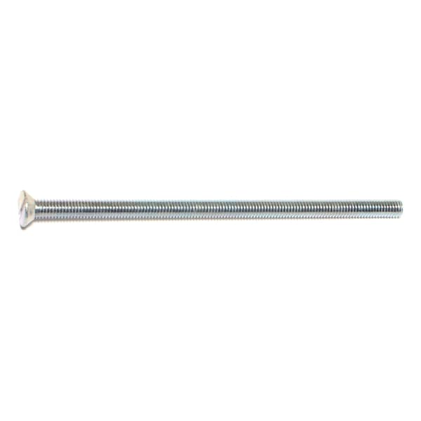 Midwest Fastener #10-32 x 4 in Slotted Flat Machine Screw, Zinc Plated Steel, 15 PK 68288 - main
